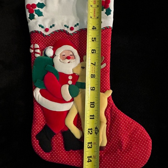 3-Vintage 3D Festive Christmas Stockings. - Picture 14 of 16